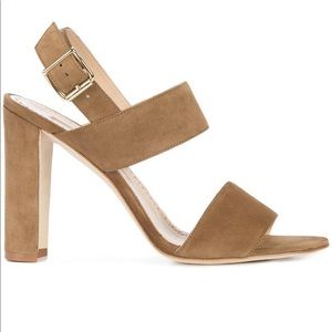 Manolo Blahnik Khan Beige Sandals 38